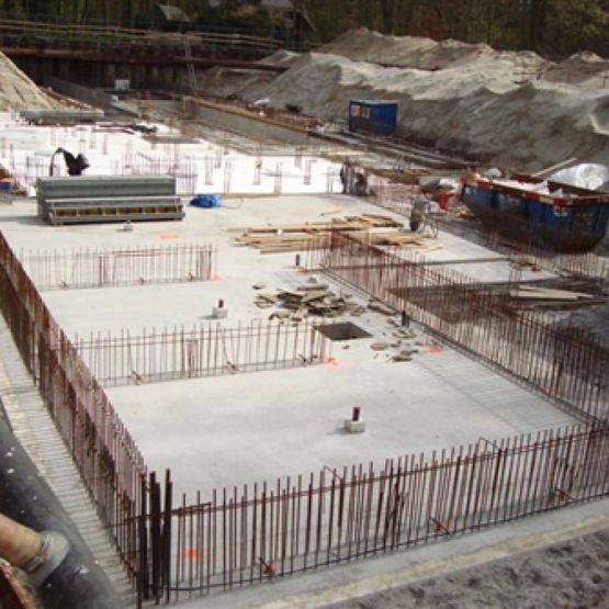 Fundering voor nieuwbouwcomplex