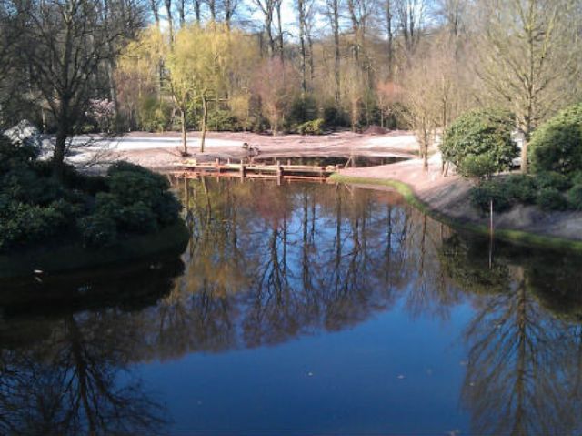 Waterwerken in natuurpark, beheerd door Aannemersbedrijf G van der Holst en Zn.